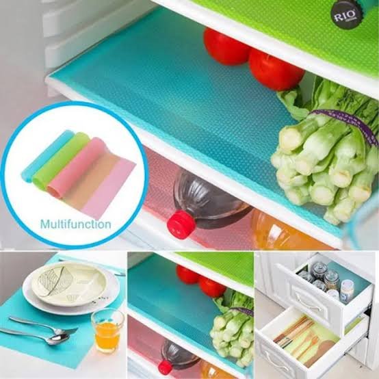 Anti-Slip Fridge Shelf Liner Roll – 45x150cm Spill-Proof, Cut-to-Fit Refrigerator Mat