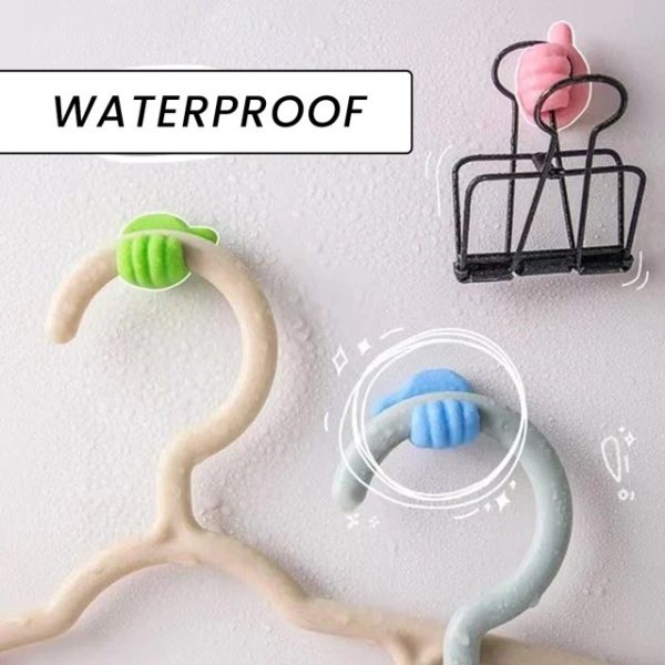 Pack of 10 Silicone Thumb Wall Hooks – Creative Key & Decoration Hangers, Strong Adhesive