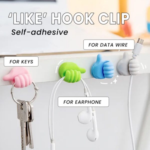 Pack of 10 Silicone Thumb Wall Hooks – Creative Key & Decoration Hangers, Strong Adhesive