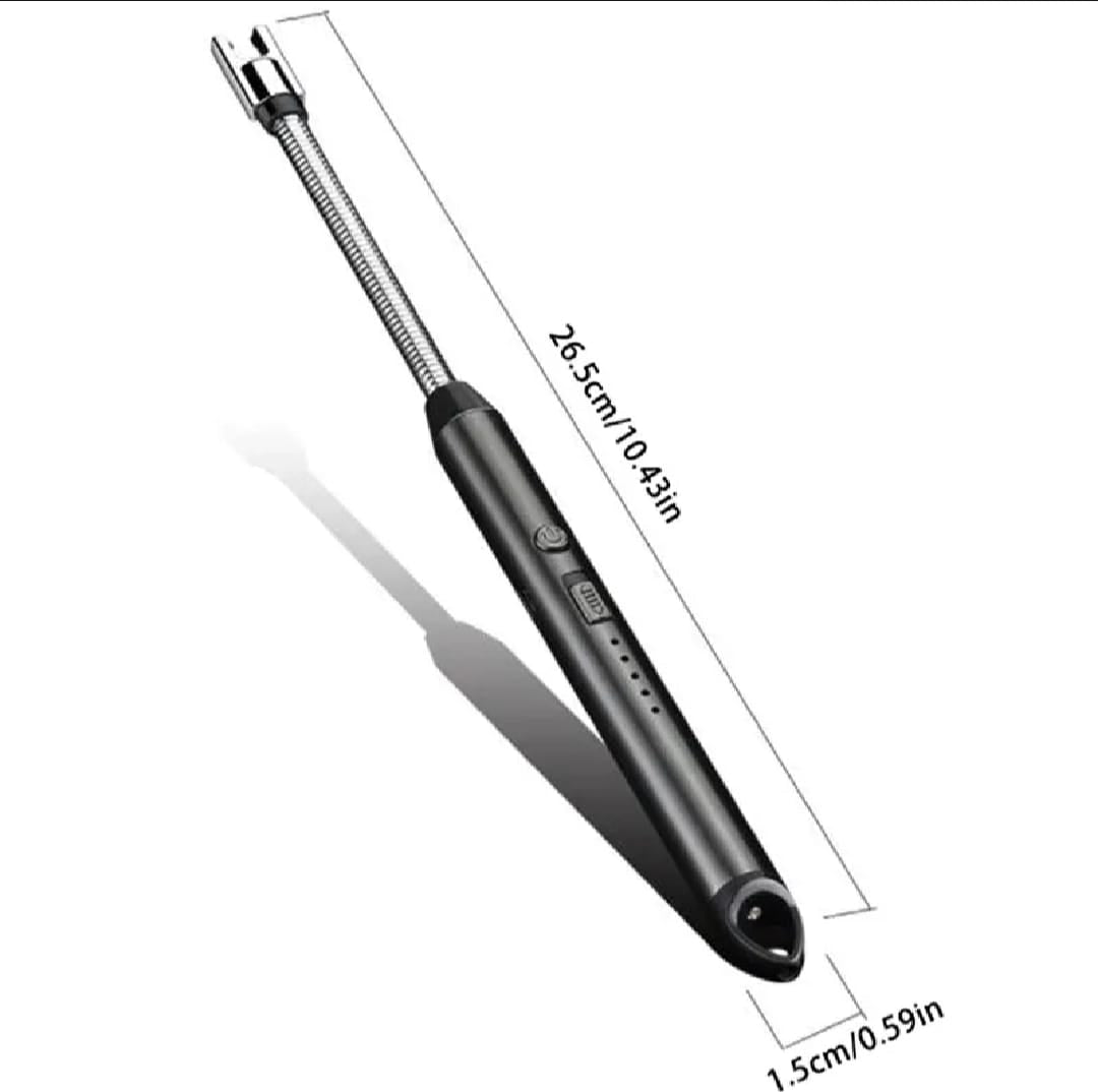 USB Rechargeable Plasma Arc Lighter – 360° Flexible Outdoor Kitchen Lighter with Safety Lock