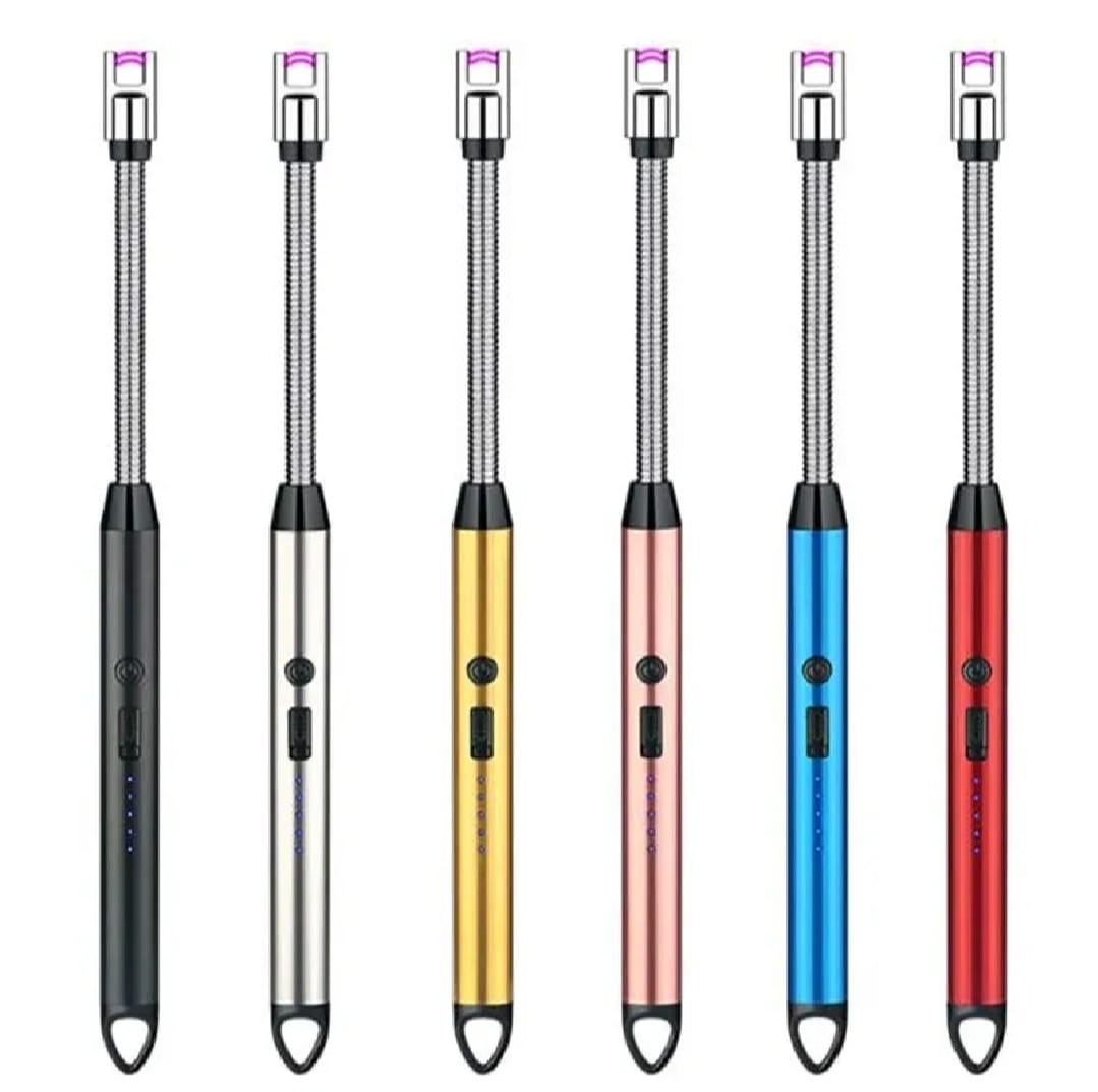 USB Rechargeable Plasma Arc Lighter – 360° Flexible Outdoor Kitchen Lighter with Safety Lock