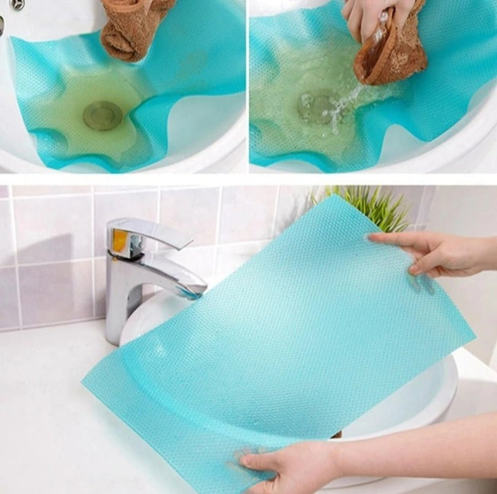 Anti-Slip Fridge Shelf Liner Roll – 45x150cm Spill-Proof, Cut-to-Fit Refrigerator Mat