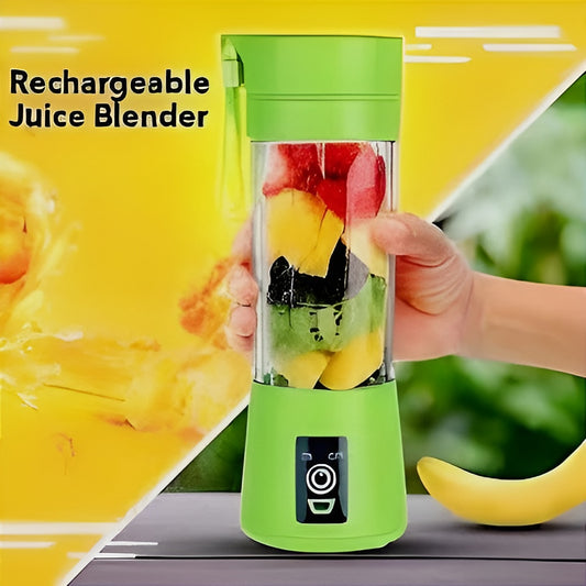 Portable 6-Blade USB Juicer Blender – 380ml Rechargeable (Random color)