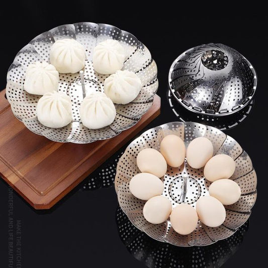 Stainless Steel Folding Steamer Basket for Veggies & More
