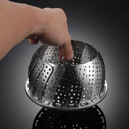 Stainless Steel Folding Steamer Basket for Veggies & More